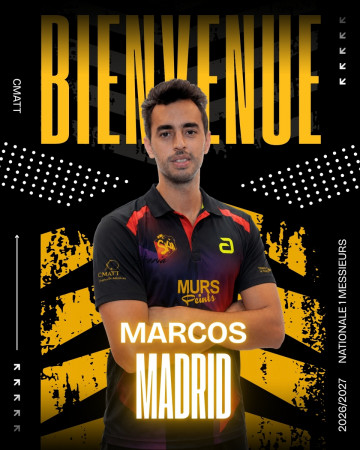 L'international mexicain Marcos Madrid rejoint le CMATT !