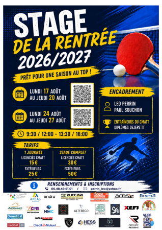 Stage de reprise Août 2026 n°1