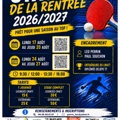 Stage de reprise Août 2026 n°1